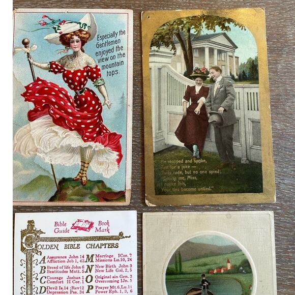 Vintage Lot of 5 Collectible Greeting Cards / Post Cards 1900s - Picture 4 of 5